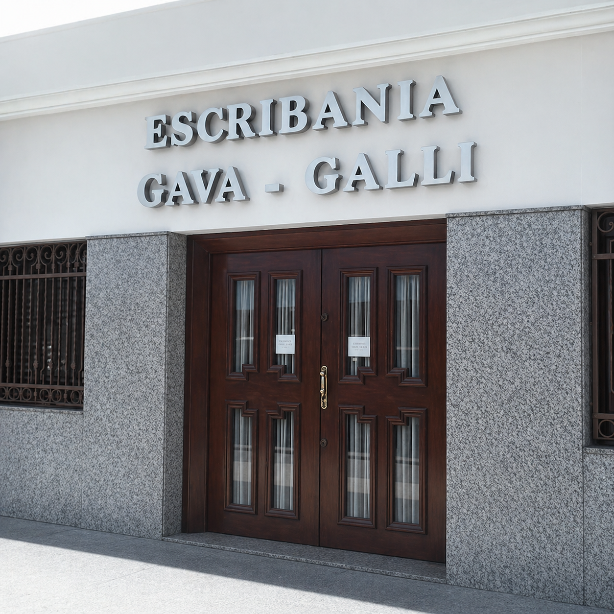 Fachada de Escribanía Gava Galli